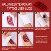 Alotpower Halloween Tattoos Stickers 3D Fake Scars 265+Pcs 40 Sheets,Horror Realistic Wound Stitch Halloween Temporary Tattoos, Halloween Face Tattoos for Halloween Party Cosplay