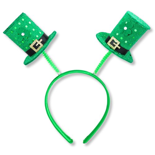 Needzo Green Leprechaun Top Hat Headband, St. Patty's Day Party Accessory, Comfort Fit, Parades and Celebrations, One Size Fits Most