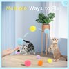 DODHEG 24 Pcs Colorful Pet Balls, Soft Plush Balls, Indoor Toy for Cat, Interactive Cat Toy.