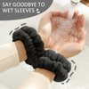 EIMMBD Face Wash Headband Wristband Set, Wrist Towels for Washing Face, Microfiber Face Washing Wristbands Makeup Headband Spa Wash Towel Band Absorbent Wrist Sweatband for Women (Black, 9 PCS)