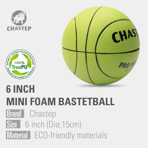Chastep Mini Basketball, 15cm Foam Ball. Soft and Bouncy, Safe to Play