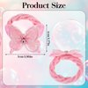 Yuanchu 20 Pcs Butterfly Elastic Hair Ties, Colorful Hair Scrunchie with Butterfly Cute Hair Bands Butterflies Accessories Clips Holders with Bows for Women