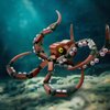 Aetheria MOC Octopus Building Set, Deep Sea Creature Octopus Building Blocks Creative Ornament Toy for Kid Adult