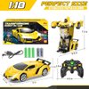 Chridark Remote Control Car Toys - Transforming RC Cars for Kids, Transform Toys Car Robot, Gift Kids Toys for 3 4 5 6 7 8 10 12 Years Old Boy