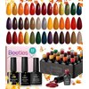 beetles Gel Polish Nail Set 20 Colors Cozy Campfire Collection Orange Yellow Green Brown Fall Winter Gel Polish Set Soak Off Uv Lamp Need Base Glossy & Matte Top Coat Manicure Kit Gift for Girls