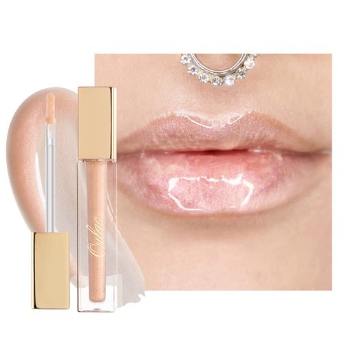 Oulac Clear Lip Gloss Topcoat with Mirror Finish Moisturizing & Reduce Fine Lines Lip Oil Refuse Chapped Lips Non Sticky Lip Gloss for Girls Women, 4.5ml/0.15fl.oz,Illuminate(C01)
