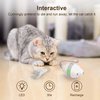 NADESSA Interactive Cat Toy Mouse, Automatic Cat Toys with LED Lights Feathers