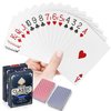 Wugauwor Plastic Waterproof Playing Cards,2 Decks,Red and Blue,Premium Professional Poker Cards,Bridge Cards,Standard Index for Blackjack, Canasta Card Game