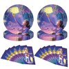 40pcs Dsney Wish Asha Birthday Party Supplies ,Wish Asha themed birthdays decorations，include 40pcs Disposable Napkins Paper Plates，for kids Birthday Party Supplies。