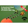 SHOT TAKER CO. EST. 2017 6pc Steel Tip Darts Set - Professional Darts Steel Tip for Dartboard - includes Barrels + Plastic/Aluminum Shafts + O'Rings + Flights + Sharpener + Wrench (22g-GMC G-10419)