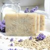 DE SELVA Lavender Goat Milk Soap with oats. Pack of 3. Calming & Moisturizing Bar for Face & Body. Made in USA