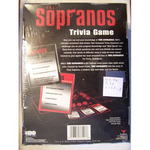 Cardinal Industries Sopranos Trivia in a Box Board Game