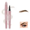 3D Eyebrow Pencil, 4 Tip Microblading Eyebrow Pencil, 24 Hours Smudge Proof Brow Pen, Brow Pen Makeup Natural Fine Stroke, Waterproof Eyebrow Pencil for Women (Light Brown) -1 Pack