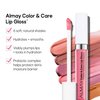 Almay Color & Care Hydrating Lip Gloss, Lip Makeup Stocking Stuffers for Women, Soft Natural Colors, Hyaluronic Acid, 500 Sunrise Punch, 0.1 fl oz