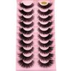 HBZGTLAD New 10 Pairs Natural Thick False Eyelashes Fake Lashes Long Makeup 3d Mink Lashes Extension Eyelash Mink Eyelashes for Beauty (W024)
