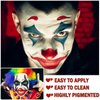 CAHIUYOA Halloween Clown White Red Black Face Body Paint Makeup,Professional Foundation Cream for Zombie Vampire Cosplay SFX Special Effects Makeup and Eye Black Baseball Football Softball Sports
