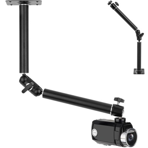Mippko Articulating Wall Mount Camera Arm with 1/4 inch-20 Threaded Compatible with Digital/Security/Webcam/CCTV POV Camcorder Cameras & Video Light,Adjustable Aluminium Alloy Arm