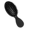 Mini Boar Bristle Brush by Everlong Hair - Adds Shine, Promotes Growth, Scalp Massage & Detangling, Suitable for All Hair Types, Extensions & Wigs, with Ergonomic Matte Black Handle