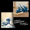PLUS PLUS Inspired Art History Building Set, 3D Painting Kit & Craft Supplies for Kids, 350 Mini Interlocking Open Ended Pieces - Hokusai, The Great Wave