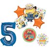 Anagram Descpicable Me Minions 5th Birthday Party Supplies 8 pc Balloon Bouquet Decorations