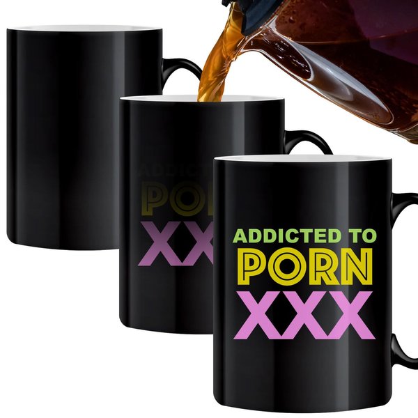Rio Salto Funny Prank Mug Heat Changing Mug Gay Coffee Mug Gag Gifts for Men I'm Gay Funny Rainbow Gift Mug Prankster Stuff for Adults Prank Stuff Cup Adult Pranks for Men Guy Man (I Love Porn)