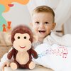 Easfan Talking Monkey Repeat What You Say Electric Nodding Plush Funny Interactive Speaking Toys Buddy Birthday Gifts for Kids Toddlers Brown,7"