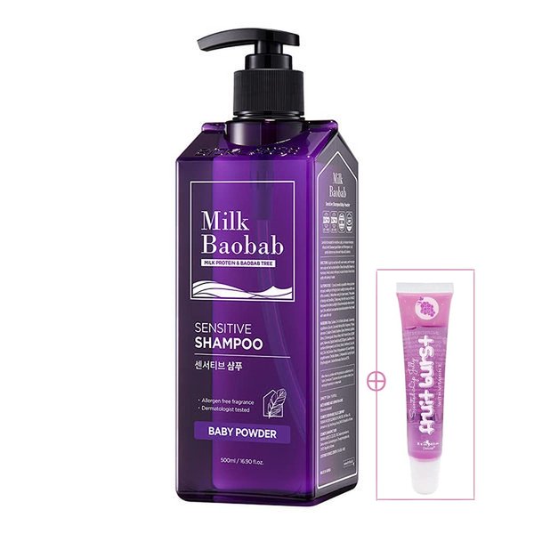 Milk Baobab Sensitive Shampoo Baby Powder 500ml/16.9 Fl Oz (Pack of 1)