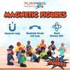 Playmags Magnetic Figures Community Set of 15 Pieces - Play People Perfect for Magnetic Tiles Building Blocks - STEM Learning Toys Children – Magnet Tiles Expansion Accessories Pack (Styles May Vary)