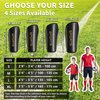 LPONJAR Soccer Shin Guards for Kids Youth Adults - Shin Pads and Sleeves with Optimized Insert Pocket for Boys Girls Men Women for Football Games - Protective Soccer Equipment