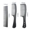 Professional Comb Set Black 6 Piece - Carbon Fiber Anti Static And Heat Resistant Comb-Fine and Wide Tooth Comb for Men and Women - Parting Teasing and Hair Styling