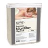 ForPro Professional Collection Premium Microfiber 3-Piece Massage Sheet Set, Natural, Ultra-Light, Stain, and Wrinkle-Resistant Includes Massage Flat and Fitted Sheet and Massage Face Rest Cover