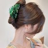 Hair Claw Clip Green Leaf Shape 3.5 Inch Hair Grip Clip French Design Women Girls Spring Hair Accessories Strong Hold for Thick Thin Hair