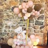 BANBALLON 82 PCS Party Balloons Kit Latex 10 inch Brown Pink Khaki Cream Balloons for Girl Party Wedding Gender Reveal Decorations Baby Shower Bear Party Supplies (Style 8)