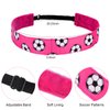 GAFATORY 4 Pieces Adjustable Soccer Headband for Girls Elastic Soccer Headbands for Women Soccer Accessories Non Slip Football Sport Hair Bands Sports Athletic Headbands for Girls Teens