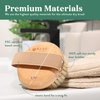 Bare Botanics Exfoliating Dry Brushing Body Brush for Lymphatic Drainage | Palm Sized, Universal Fit, & an Elastic Strap | Medium Firmness Dry Brush for Body