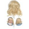 ROSHUAN Reborn Wigs for Reborn Toddler Dolls Curly Short Blonde Hair Reborn Doll Wig Soft Wig Hair Golden Suit for Head Circumference 48cm 19 inch 24-28 inches Reborn Toddlers Baby Doll