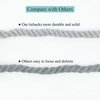 JQWUPUP 2 Pack Rustic Curtain Tiebacks - Outdoor Curtain Drapery Holdbacks Holders - Hand Knitting Cotton Rope Drape Tie Backs for Sheer and Blackout Curtain(Set of 2, Grey)