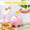 H&W Mini Piggy Bank, Plastic Coin Bank, Unbreakable Money Banks, Cute Piggy Banks for Kids, First Money Box, Best Birthday Gifts Home Decoration（Pink）