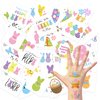 ANGOLIO Easter Bunny Temporary Tattoos - 144Pcs Bunny Temporary Tattoos for Kids Bulk Happy Easter Day Easter Bunny Easter Eggs Tattoo Stickers for Easter Party Supplies Favors Goodie Bag Fillers