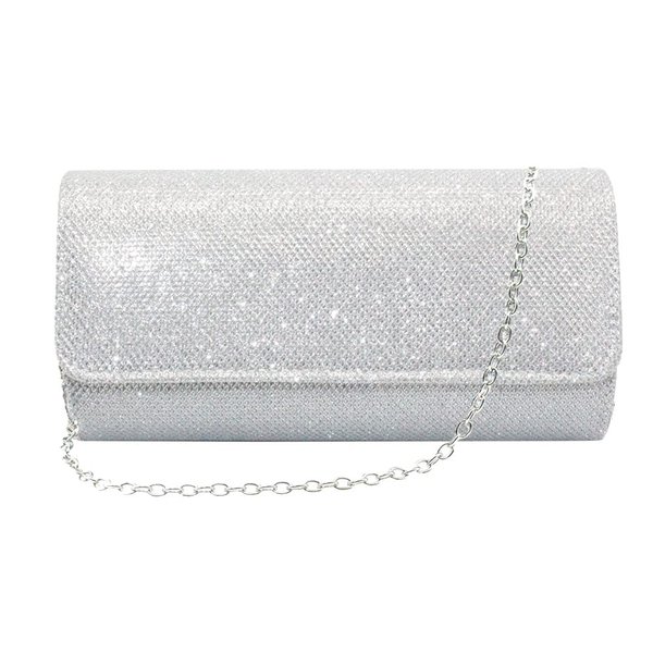 AITING Women's Evening Party Wedding Ball Prom Clutch Wallet Handbag (Silver)