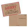 50 Kraft Holiday Greeting Cards, Cute Fancy Blank Winter Christmas Postcard Set, Bulk Pack of Premium Seasons Greetings Note, Happy New Years Cards for Kids, Business Office or Church Thank You Notes