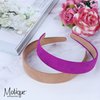 Motique Accessories 1 Inch Wide Suede Like Headband Solid Hair band for Women and Girls (Beige)