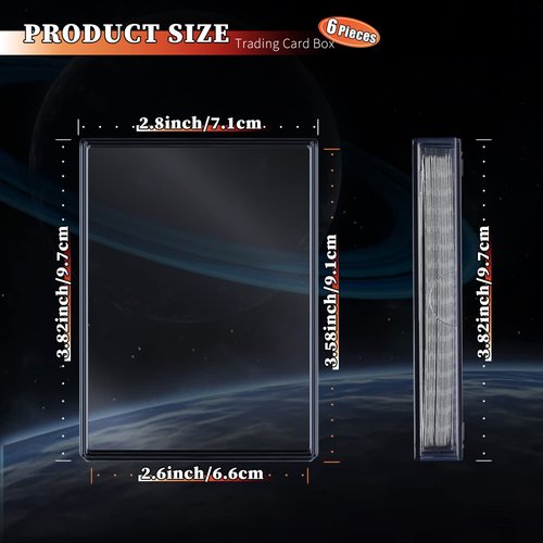 Zonon 12 Pieces Clear Deck Case, Card Organizer Compatible with MTG TCG Plastic Playing Card Case Trading Card Collection Card Box Holder for Game Cards Storage