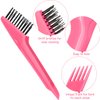 Hicarer 3 Pieces Hair Brush Cleaner Tool 2-in-1 Hair Brush Cleaning Tool Hair Brush Remover Rake for Removing Hair Dust Mini Wet Hair Comb for Salon Home Use Removing Dirt