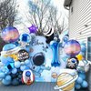 TMCCE 11 PCS Space theme Birthday Party Decoration Astronaut Spaceman Foil Balloons For 1st Outer Space Birthday Party Supplies (Blue-1th)