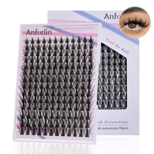 Manga Lashes 10-20mm 168 Pcs Manga Lash Clusters C Curl Anime Natural False Eyelashes Fairy Individual Lashes Thin Band Spiky Lash Clusters DIY Cluster Eyelash Extensions at Home, by Anforlin