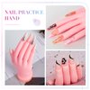 Buqikma Nail Practice Hand for Acrylic Nails, Mannequin Hand for Nails Practice, Flexible Bendable Fake Hand Manicure Nail Practice Hand 1Pcs