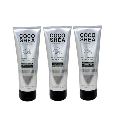Generic Bath and Body Work Coco Shea Cucumber - Pack of Three - Moisturizing Body Wash