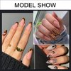 Almond Nail Tips, MORGLES 600pcs Long-Lasting Soft Gel Nail Tips, Medium Full Cover Nail Tips, Pre-Etched Matte Gel x Nail Extensions, 12 Sizes with Glue & Nail Files