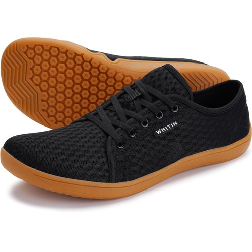 WHITIN Men's Water Shoes Quick Dry Aqua Minimalist Barefoot Sneakers Size 10.5-11 Minimus Beach Swim River Trail Hiking Kayak Fishing Black Gum 44
